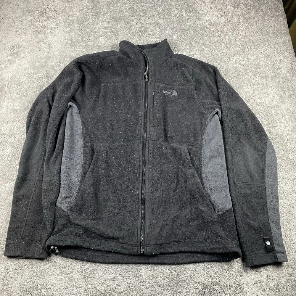 The North Face‎ Fleece 1/4 Zip Jacket Mens Small Black Long Sleeve